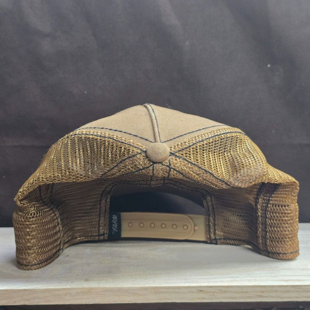 Goorin Bros Wise A** Owl Trucker Hat Brown Tan Mesh Snapback - Picture 3 of 7